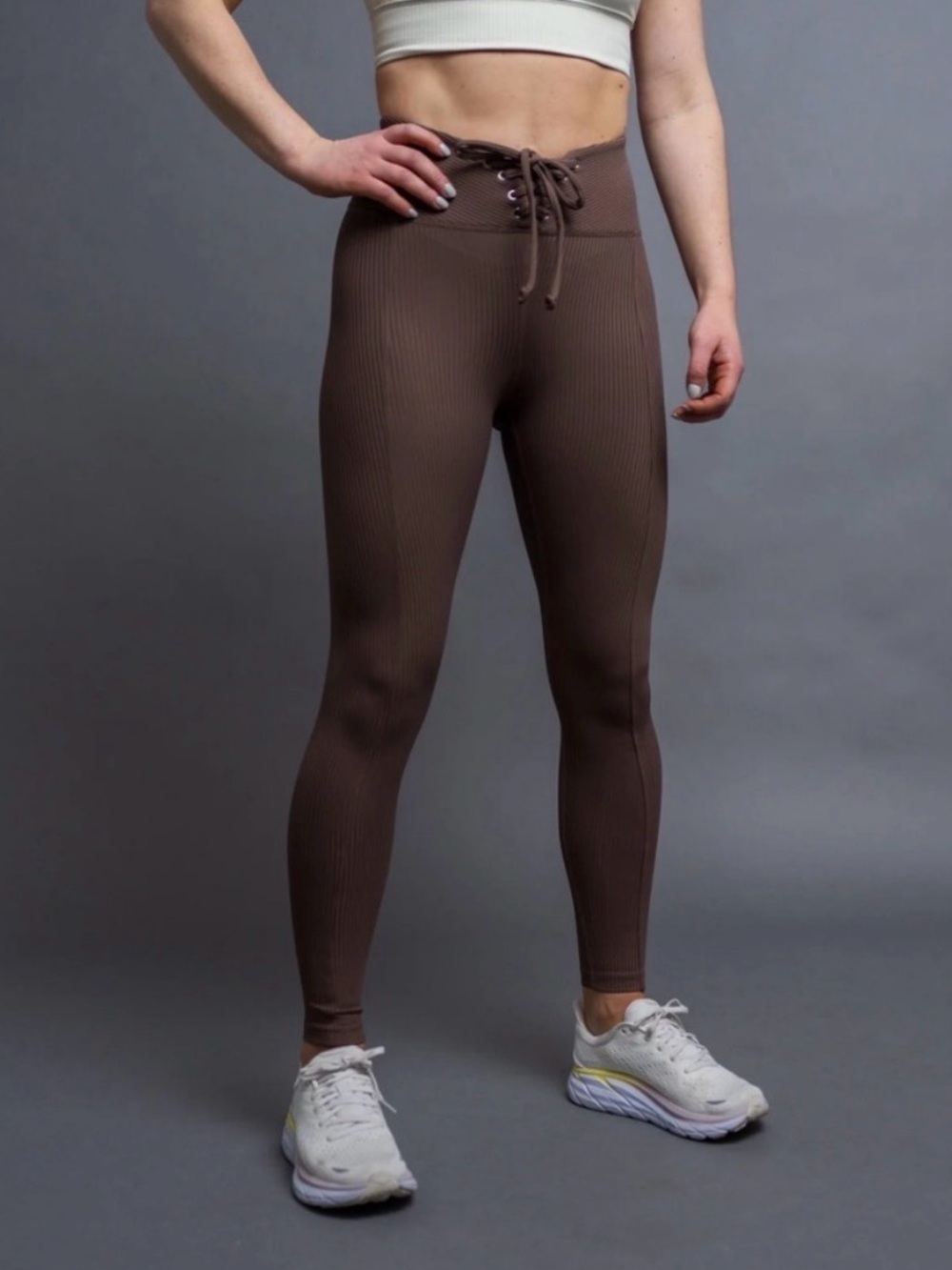Year of Ours Women’s Ribbed Stretch Football Leggings Brown